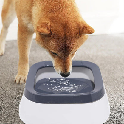 Non-Spill 35Oz Pet Water Bowl - Slow Drinking Design for Dogs